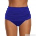 Eolgo Women's High Waisted Swim Bottom Ruched Bikini Plus Size Tankini Swimsuit Briefs Blue B07N19JJNM